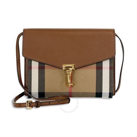 burberry small leather and house check crossbody bag in tan|Burberry Hampshire Small House Check Canvas Tan Derby .